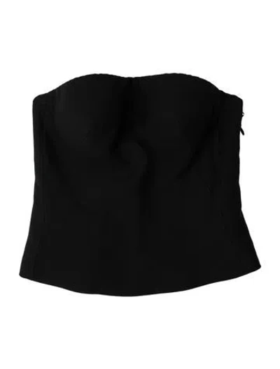 Pre-owned Dior Silk Strapless Top In Black