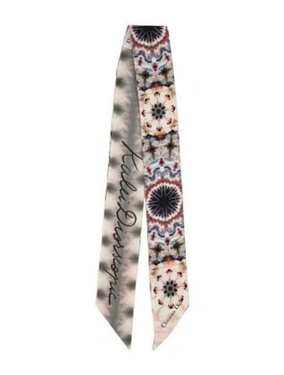 Pre-owned Dior Silk Tie-dye Print Bandeau In Neutrals
