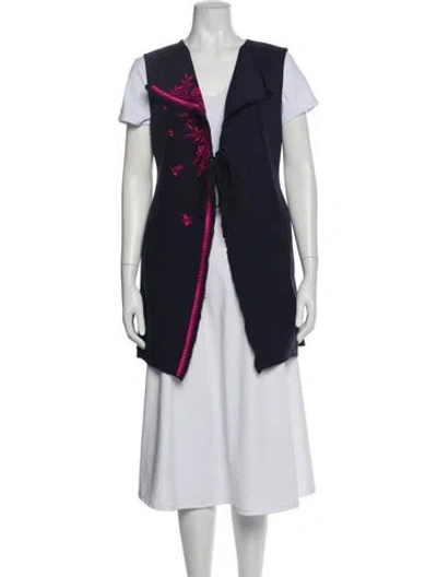 Pre-owned Dior Silk Vest In Blue