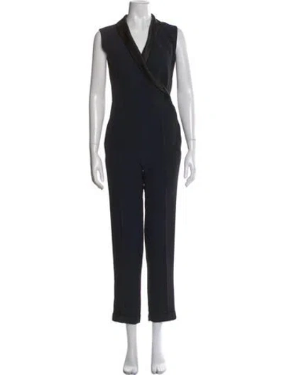 Pre-owned Dior Silk V-neck Jumpsuit In Multi