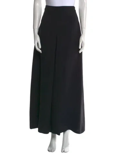 Pre-owned Dior Silk Wide Leg Pants In Black