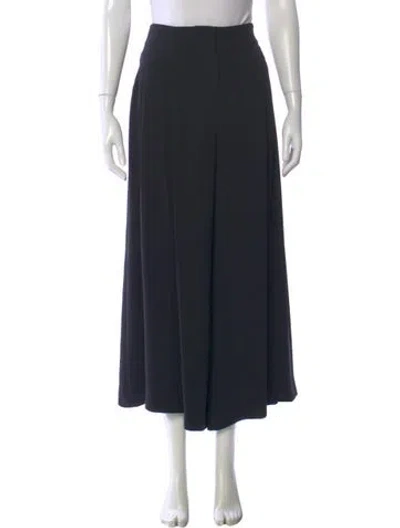 Pre-owned Dior Silk Wide Leg Pants In Blue
