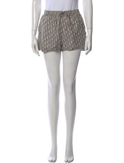 Pre-owned Dior Silk Wide Leg Pants In Gray