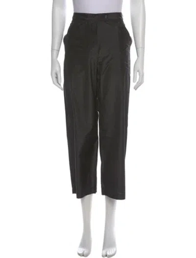 Pre-owned Dior Silk Wide Leg Pants In Gray
