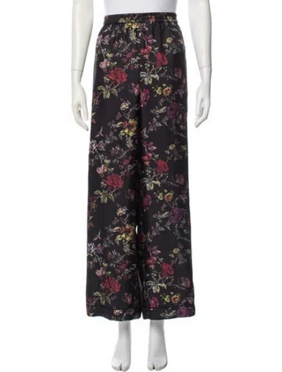 Pre-owned Dior Silk Wide Leg Pants In Multi