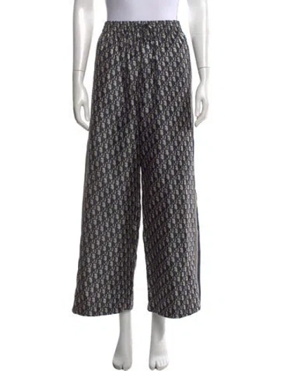 Pre-owned Dior Silk Wide Leg Pants In Neutrals