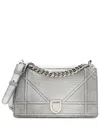 Dior Silver Calfskin Leather Small Ama Flap Bag (authentic Pre-loved) In Silver