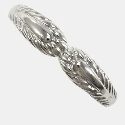 Pre-owned Dior Silver Metal Platinum Ring Eu 54.5