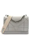 Dior Silver Metallic Calfskin Ama Satchel (authentic Pre-loved)