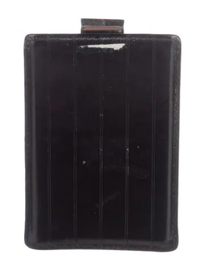 Pre-owned Dior Silver Tone Money Clip In Black