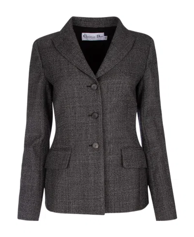 Dior Single-breasted Blazer In Black