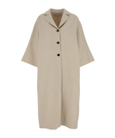 Dior Single Breasted Coat In Neutral