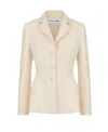 Dior Single-breasted Suit Coat In White
