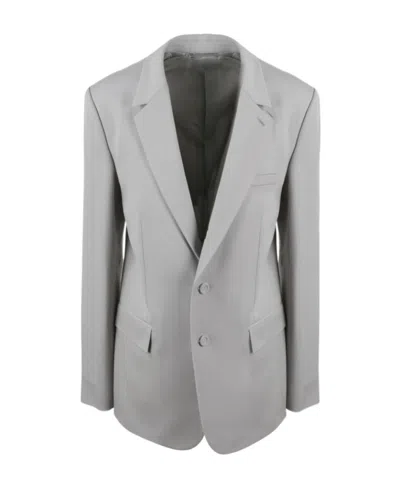 Dior Single-breasted Suit Jacket In Gray
