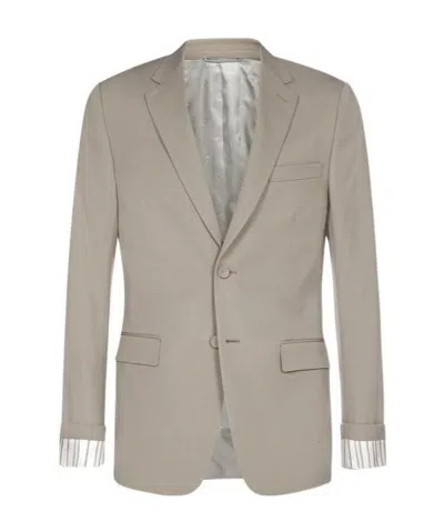Dior Single-breasted Suit Jacket In Nude