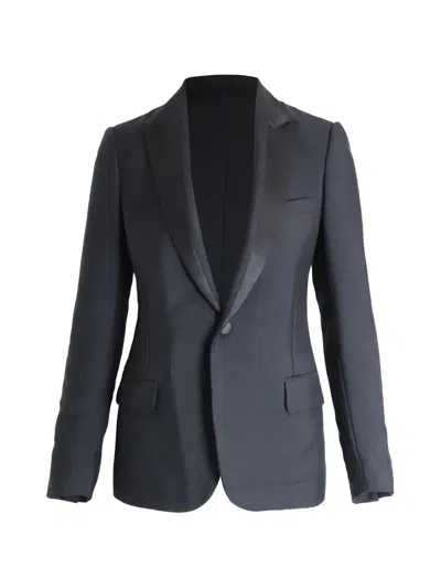 Pre-owned Dior Single-breasted Wool Blazer In Black