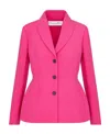 Dior Single-breasted Wool Suit Jacket In Pink