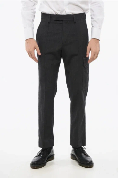 Dior Single Pleat Virgin Wool Cargo Pants