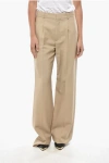 Dior Single-pleated Mohair Blend Palazzo Pants In Metallic