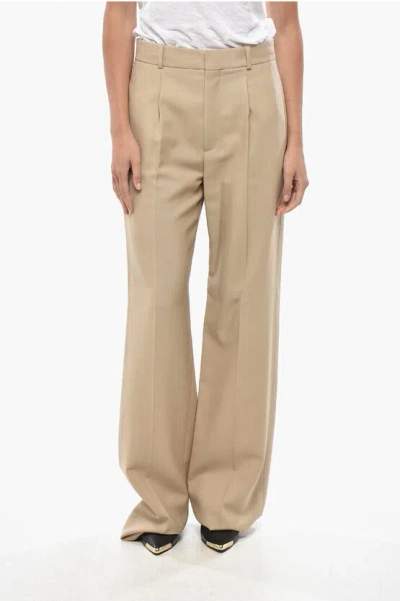 DIOR SINGLE-PLEATED MOHAIR BLEND PALAZZO PANTS