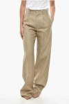 Dior Single-pleated Virgin Wool Blend Palazzo Pants In Neutral