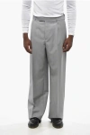 Dior Single-pleated Wool Blend Pants In Gray