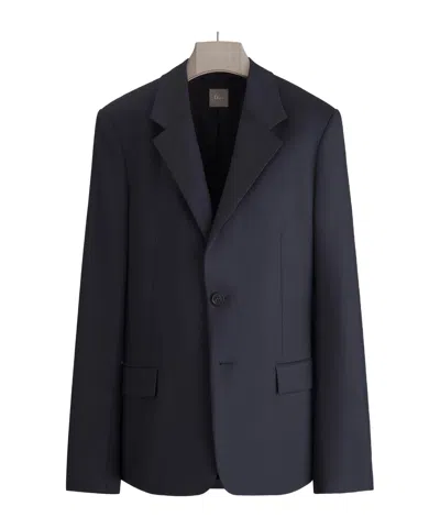 Dior Single-breasted Jacket In Blue