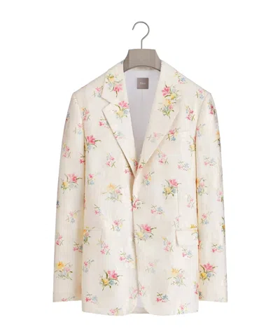 Dior Single-breasted Jacket In Neutral