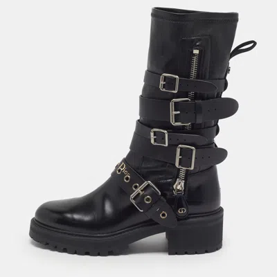Pre-owned Dior Size 39 Black Leather Ankle Length Boots