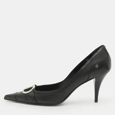 Pre-owned Dior Size 41 Black Leather Pointed Toe Pumps