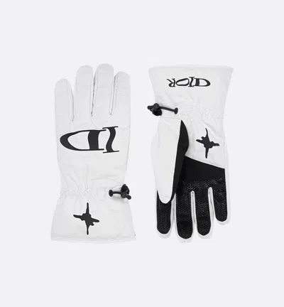 Dior Ski "dior And Lewis Hamilton" Ski Gloves In White
