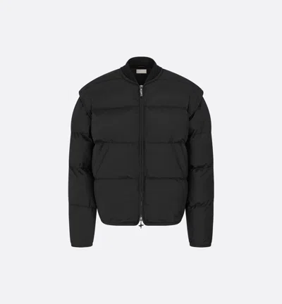 Dior｜JACKETS (517C51A2970 5803) Short-Sleeved Anorak Blue and Ecru Technical Taffeta