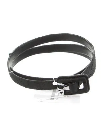 Pre-owned Dior Skinny Distressed Accents Belt Kit W/ Tags In Black