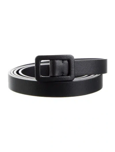 Pre-owned Dior Skinny Leather Belt In Black