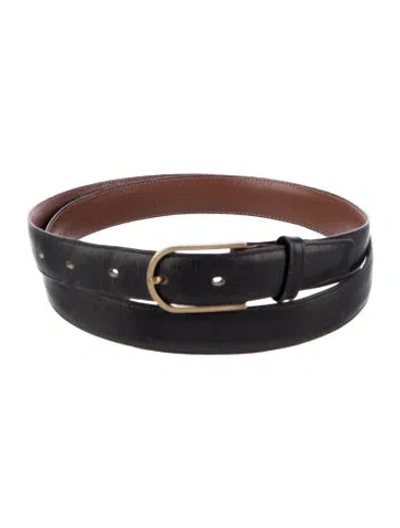 Pre-owned Dior Skinny Leather Belt In Black