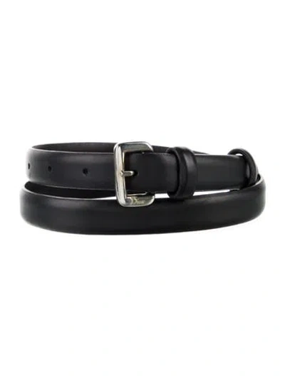 Pre-owned Dior Skinny Leather Belt In Blue