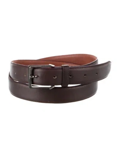 Pre-owned Dior Skinny Leather Belt In Brown