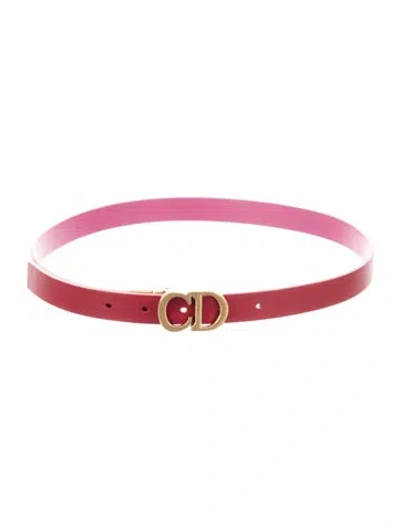 Pre-owned Dior Skinny Leather Belt Kit In Black