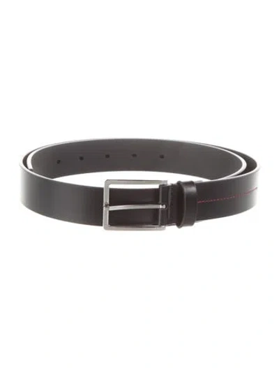 Pre-owned Dior Skinny Leather Belt W/ Tags In Black