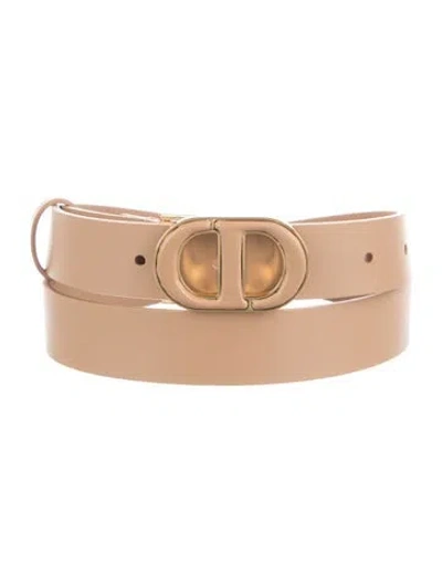 Pre-owned Dior Skinny Leather Waist Belt In Brown
