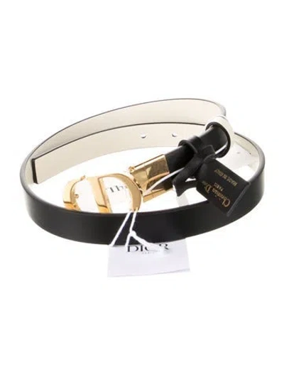 Pre-owned Dior Skinny Leather Waist Belt W/ Tags