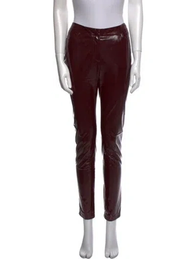 Pre-owned Dior Skinny Leg Pants In Burgundy