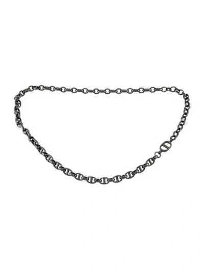 Pre-owned Dior Skinny Metal Chain-link Belt In Multi