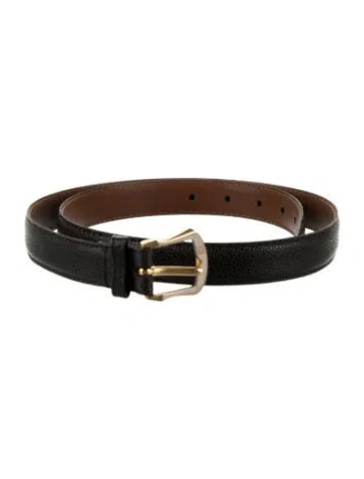 Pre-owned Dior Skinny Metal Waist Belt In Black