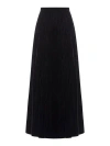 Dior Long Flared Skirt In Black