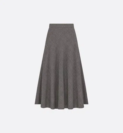 Dior Flared Mid-length Skirt In Black