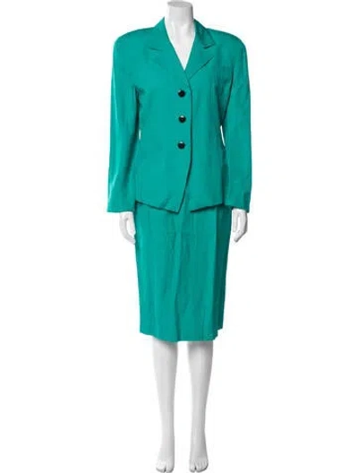 Pre-owned Dior Skirt Suit In Green