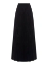Dior Long Flared Skirt In Black