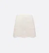Dior Christian  Iviera A-line Mini Skirt In White