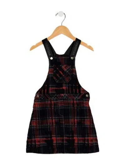 Pre-owned Dior Kids' Sleeveless Dress In Black/red